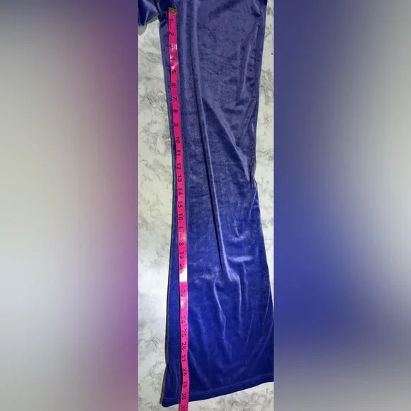 Athleta Purple Elation Velvet Flare Pants Sz XS - Picture 5 of 7